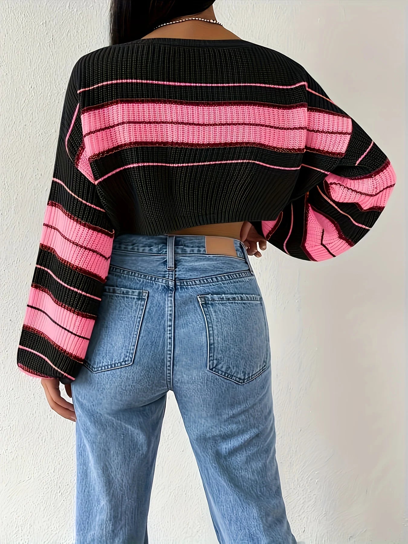 Striped Cropped Sweater