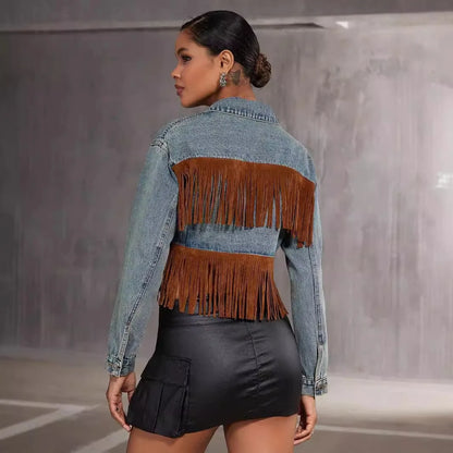 Tassel Denim Womens Jacket