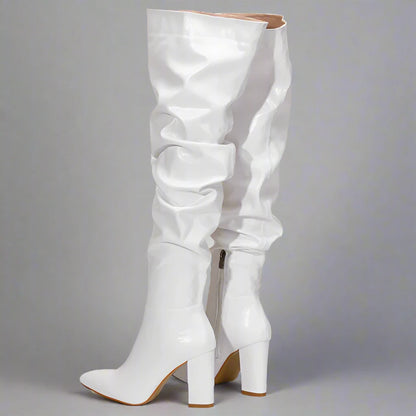 White Over The Knee Boots