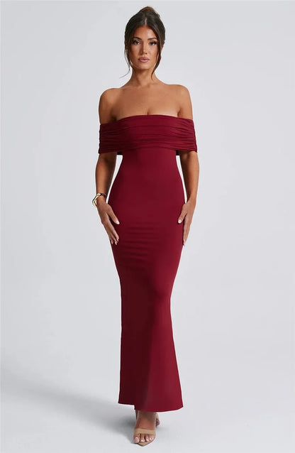 Wine Red Maxi Dress