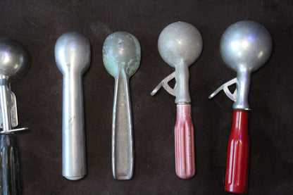 vintage ice cream scoopers set