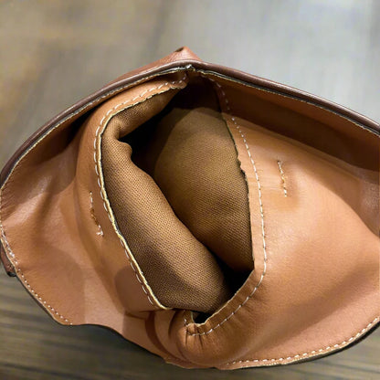 inside of brown boot