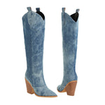 Load image into Gallery viewer, Denim Western Boots | Dreamofthe90s
