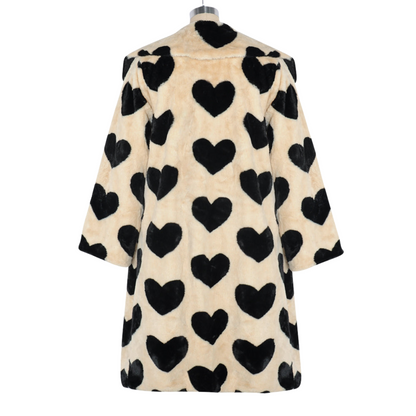 Faux Fur Heart Coat | Dreamofthe90s