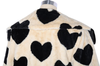 Faux Fur Heart Coat | Dreamofthe90s