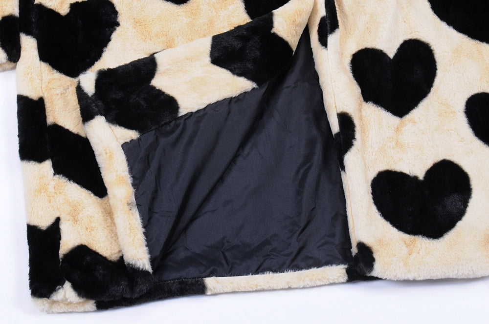 Faux Fur Heart Coat | Dreamofthe90s