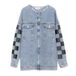 Load image into Gallery viewer, Checkered Denim | Jean Jacket | Dreamofthe90s
