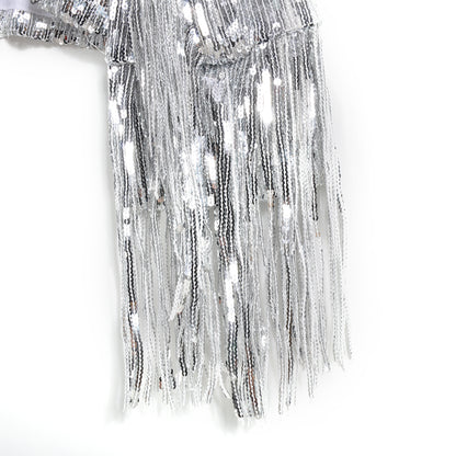 Dreamofthe90s sequins jacket with tassels image 10